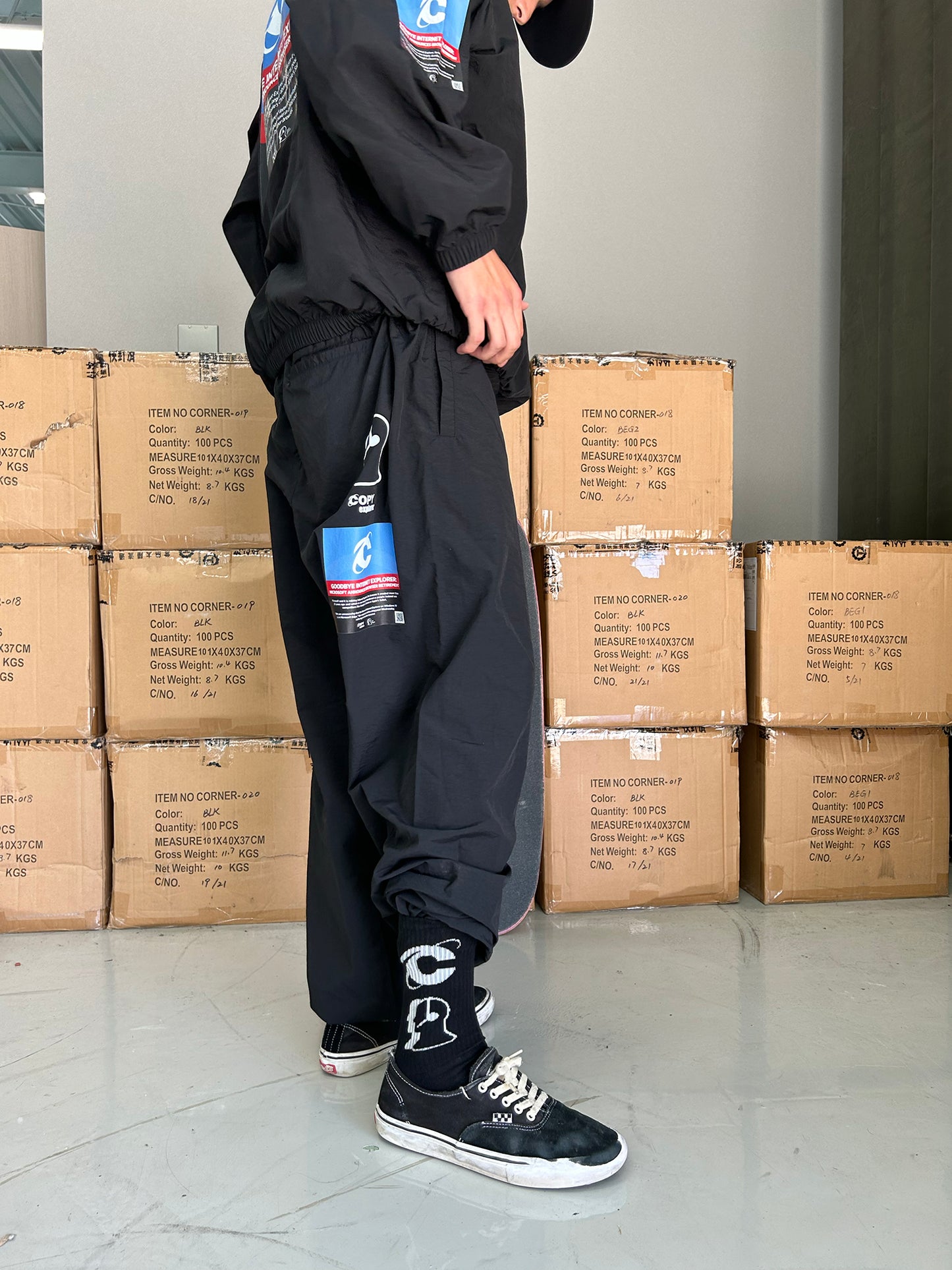 ©︎P Explorer- Nylon pants Black 2 Thinkpac IPMatter SUPERSTORE