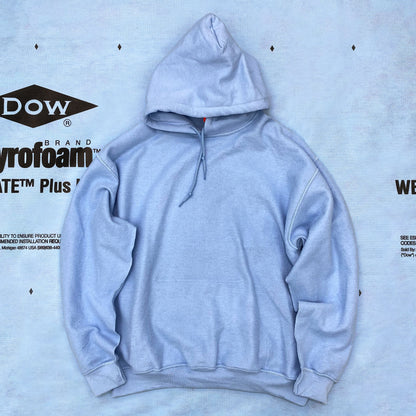 RWCHE × NERDSONWAX Hooded Fleece lining Sweatshirt Light Blue 2 IPMatter SUPERSTORE