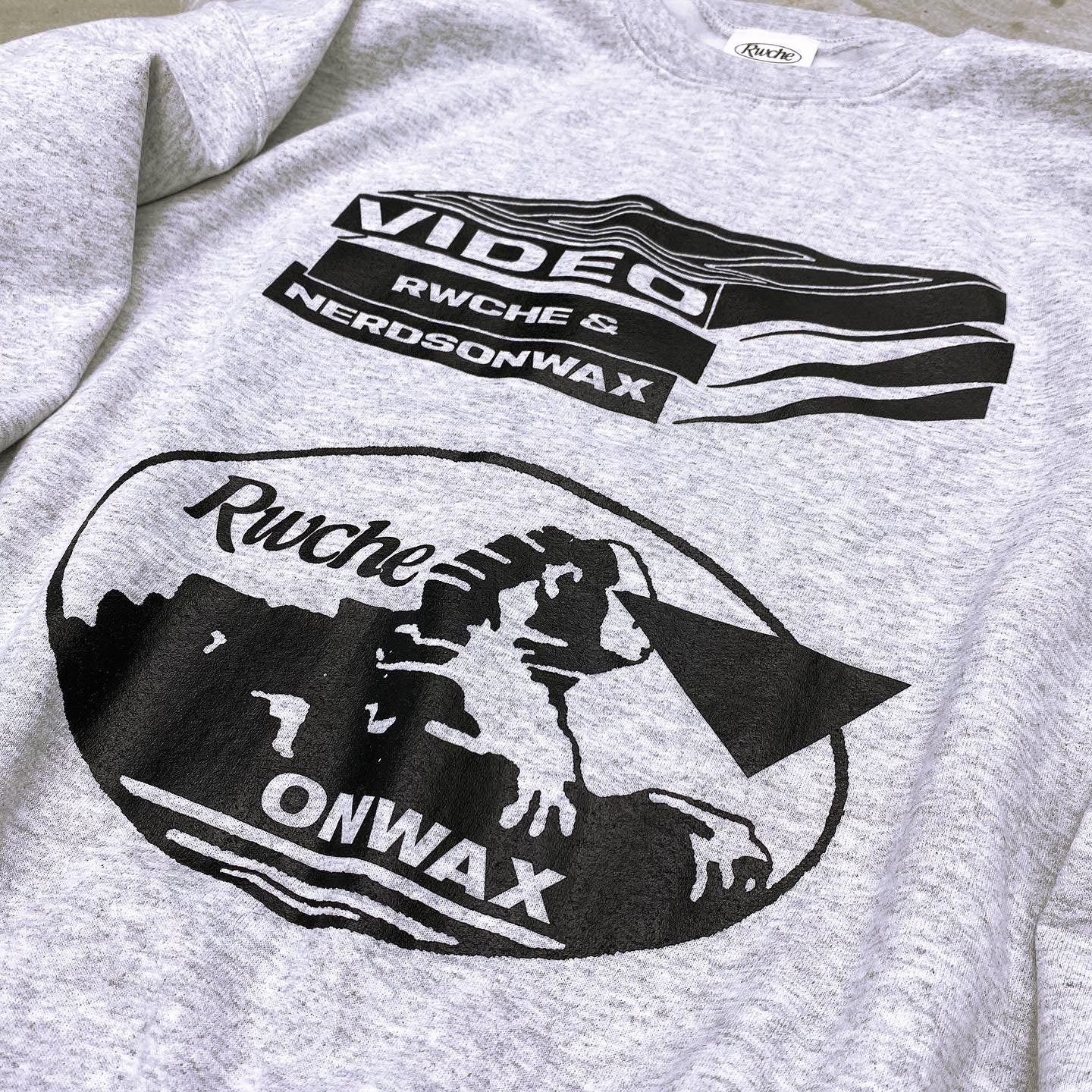 RWCHE × NERDSONWAX Video Sweatshirt  Ash Blue 3 IPMatter SUPERSTORE
